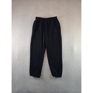 Comfrt Sweatpants Womens L Black Fleece Elastic Waist Joggers Stretch Athleisure